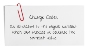 what is a change order (in construction)?